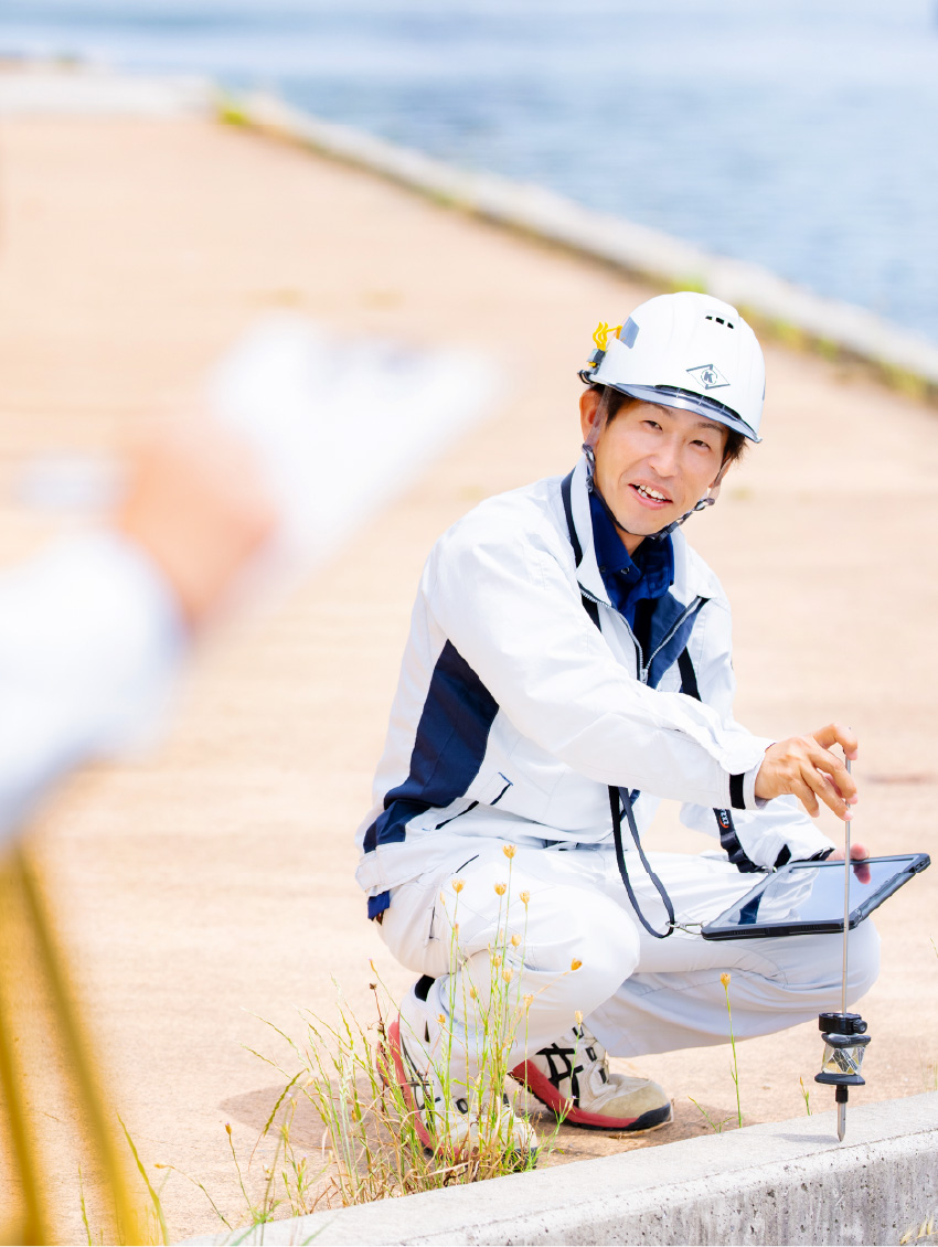 藤井さん 現場にて